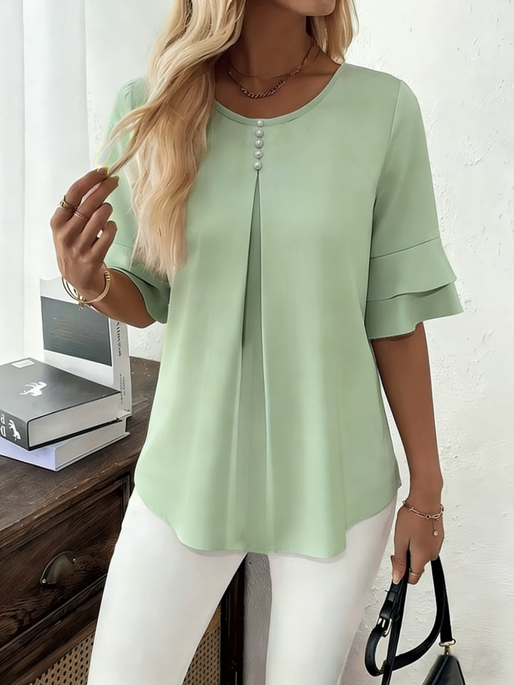 Annette | Elegante Bluse mit Volantärmeln