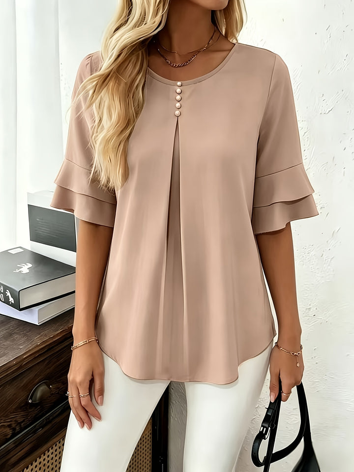 Annette | Elegante Bluse mit Volantärmeln