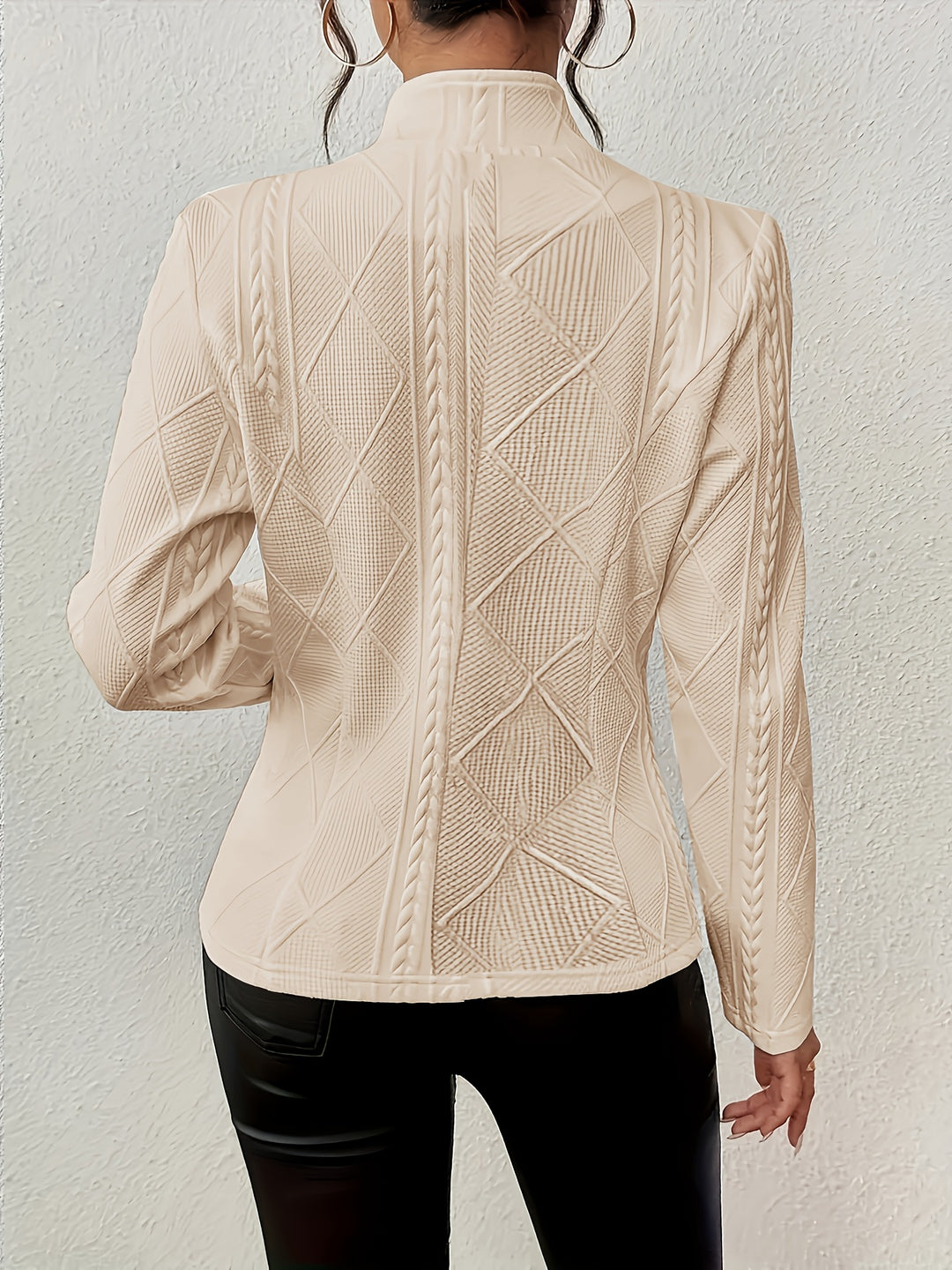 Heidi | Elegante Knopfjacke mit Struktur