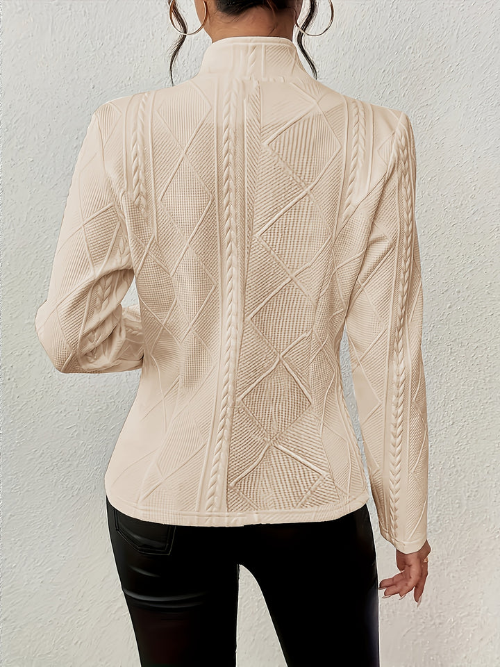 Heidi | Elegante Knopfjacke mit Struktur