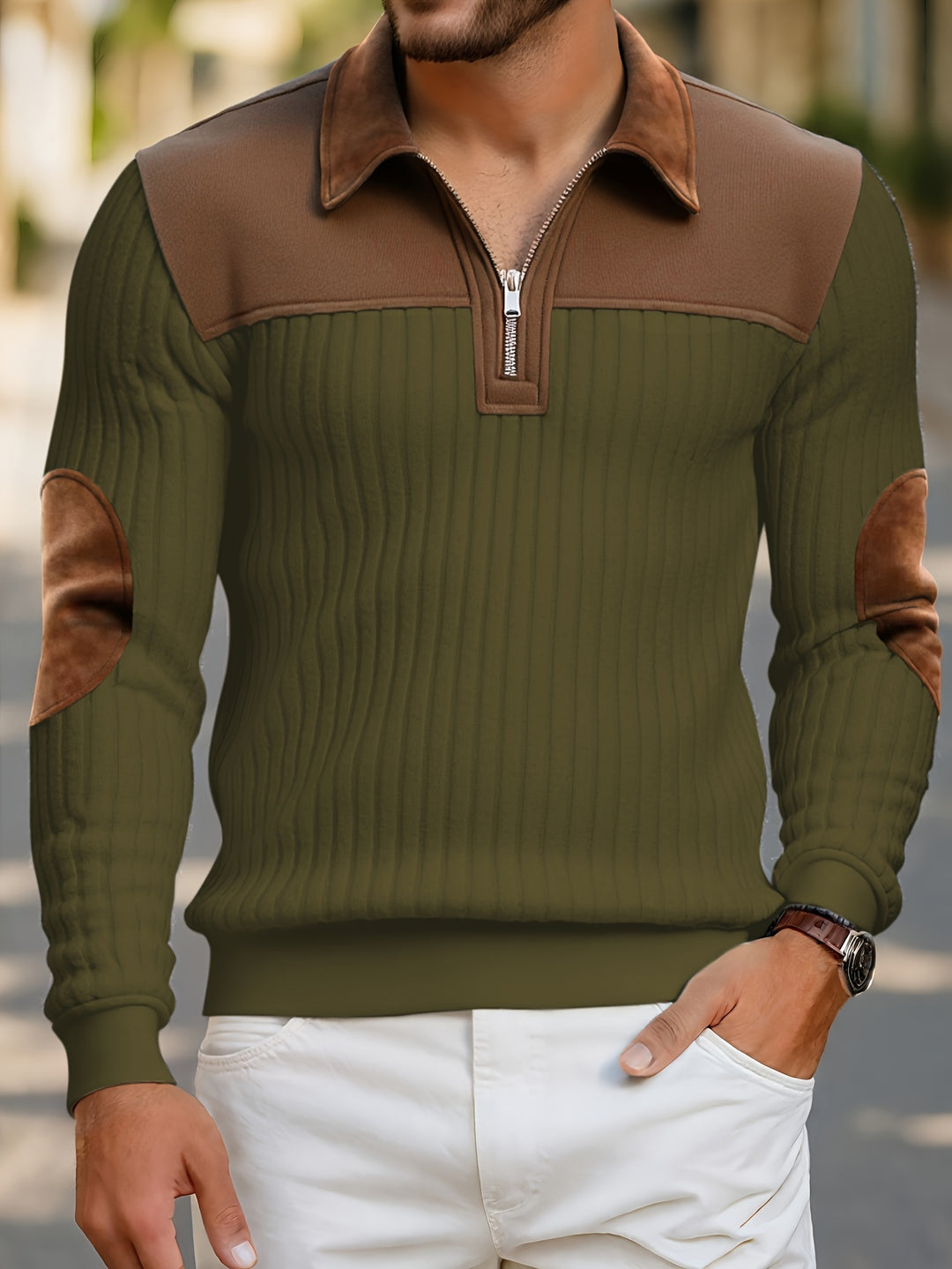 Uwe | Sportlich-eleganter Troyer-Pullover