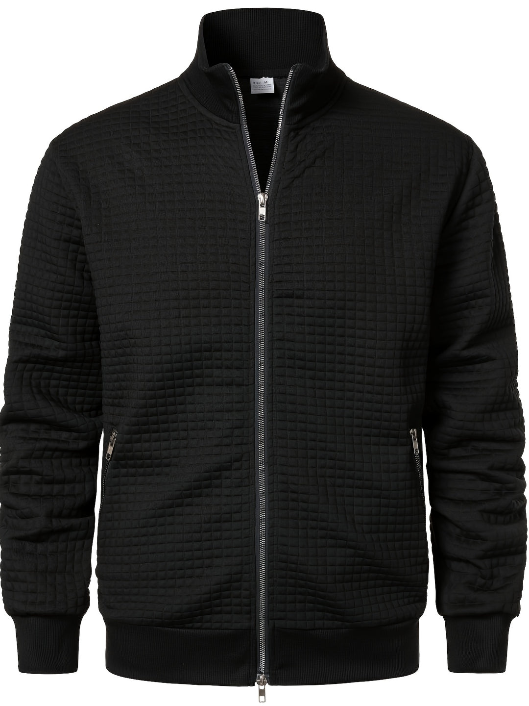 Joachim | Strukturierte Zip-Jacke mit Stehkragen