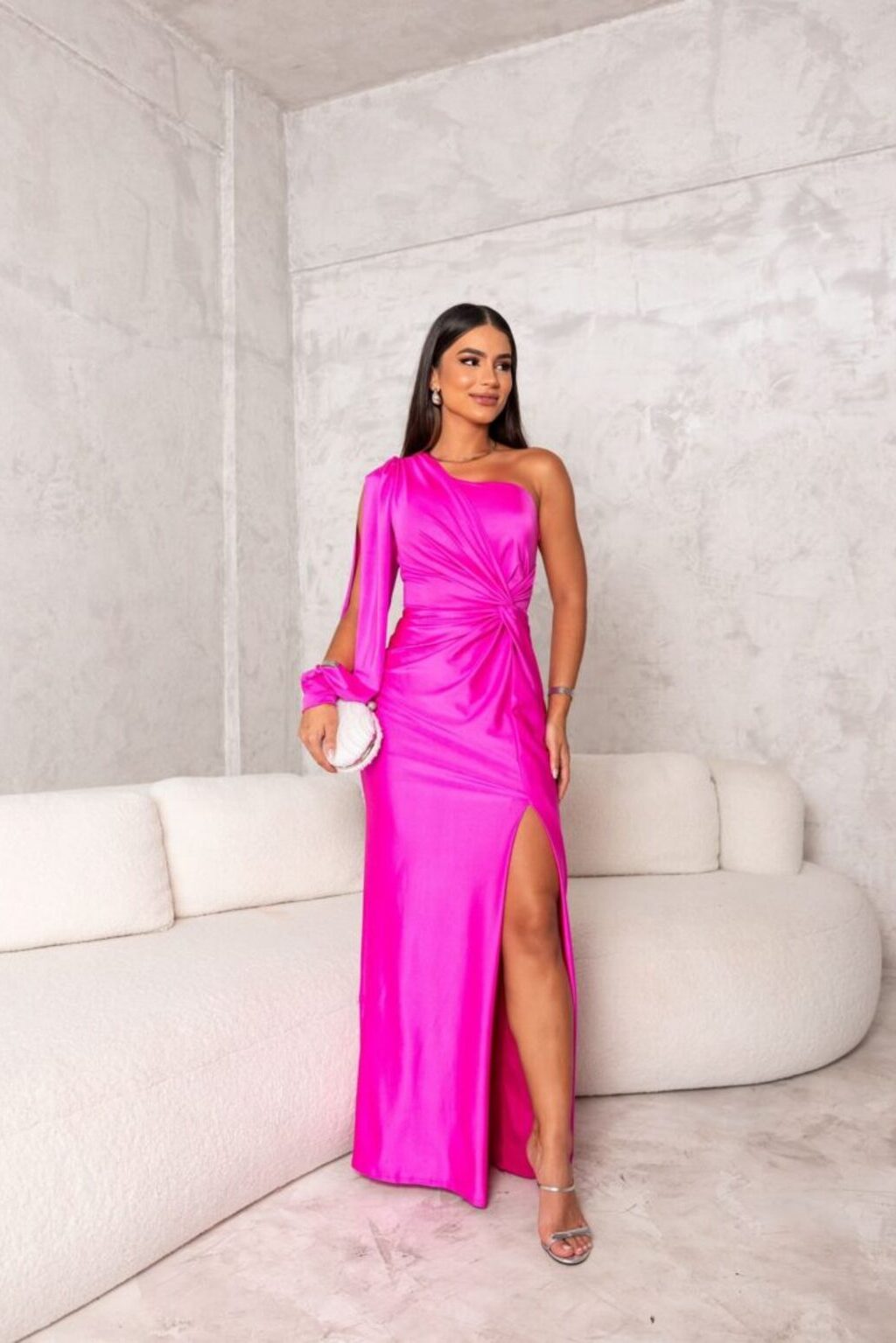 Helena | Drapiertes One-Shoulder-Abendkleid