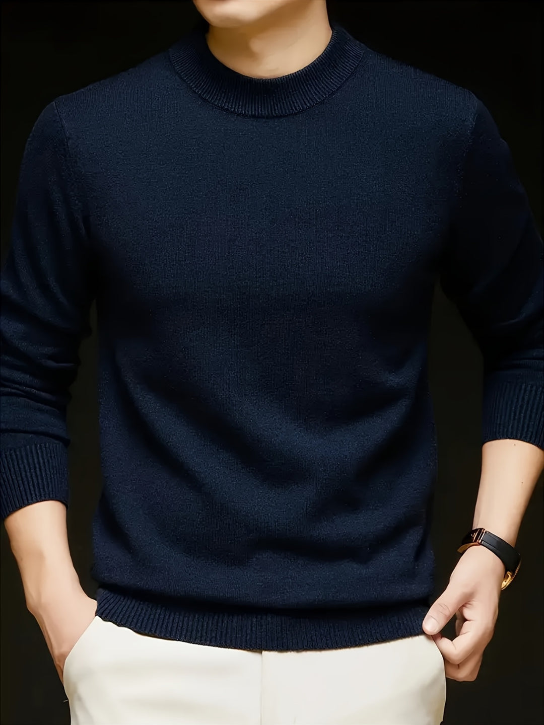 Henning | Weicher Stehkragen-Pullover