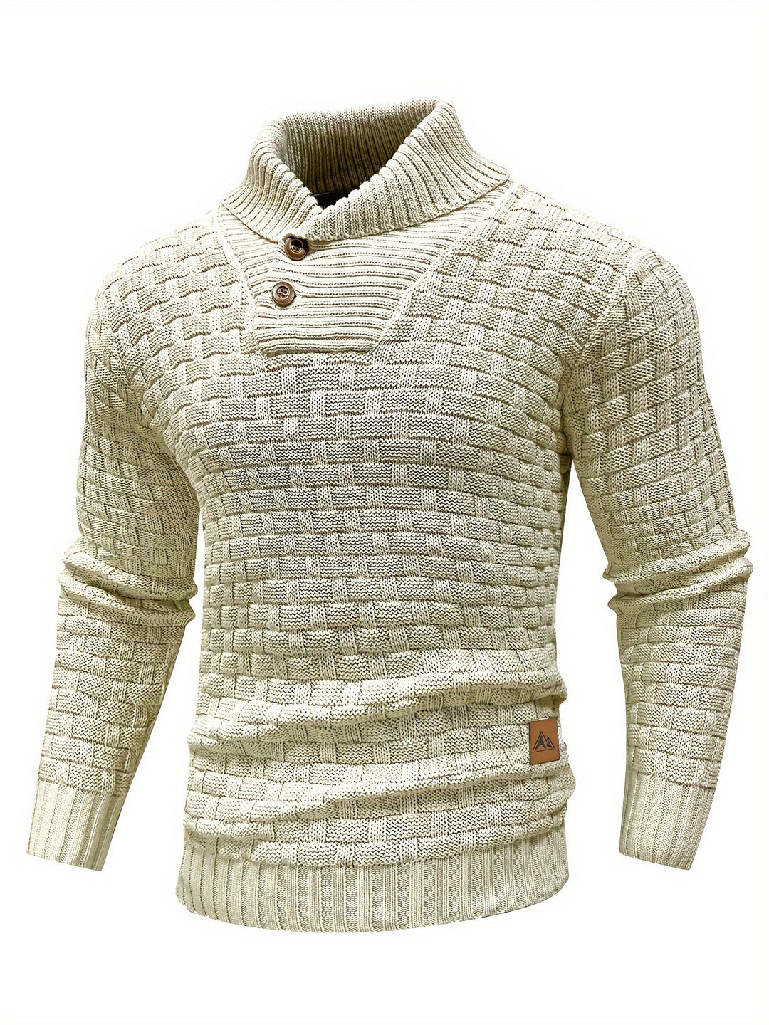 Siegfried | Strukturierter Strick-Pullover mit Schalkragen