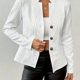 Heidi | Elegante Knopfjacke mit Struktur