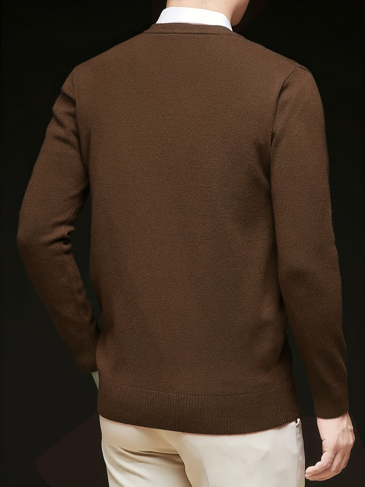 Günter | Klassischer Pullover mit V-Ausschnitt