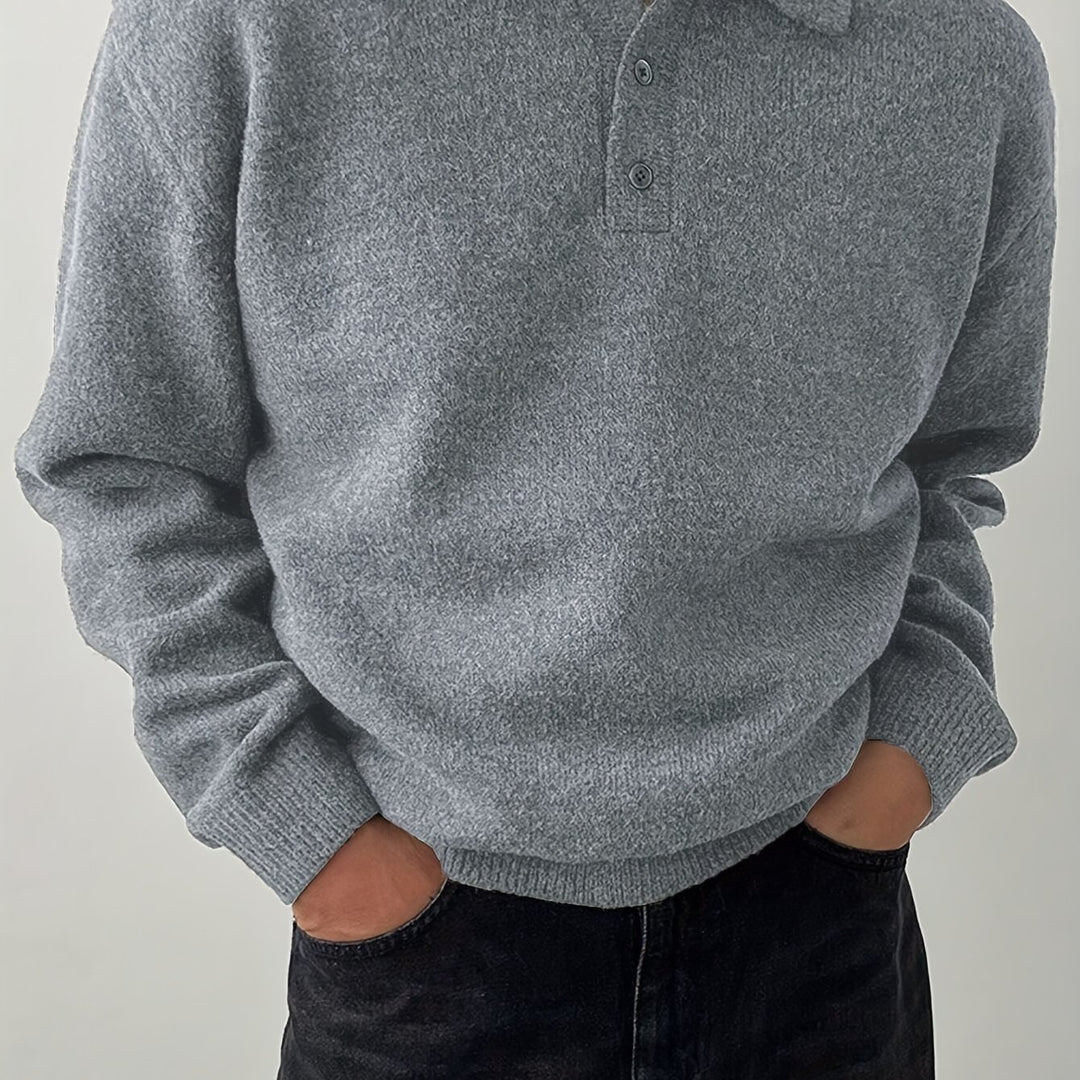 Wendelin | Weicher Strick-Poloshirt mit Kragen