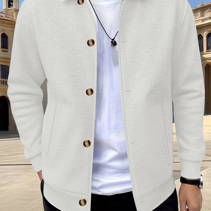 Harald | Strukturierte Hemdjacke mit Knopfleiste