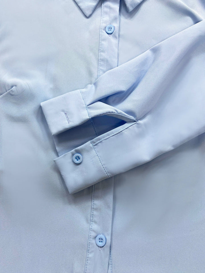 Almut | Elegante Longbluse mit Seitenschlitz