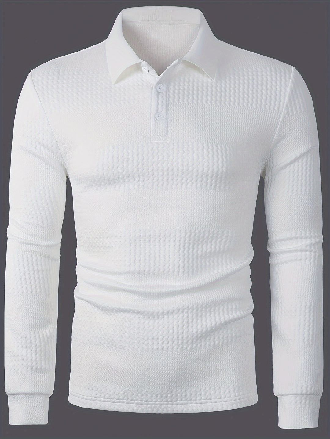 Dietrich | Strukturiertes Langarm-Poloshirt