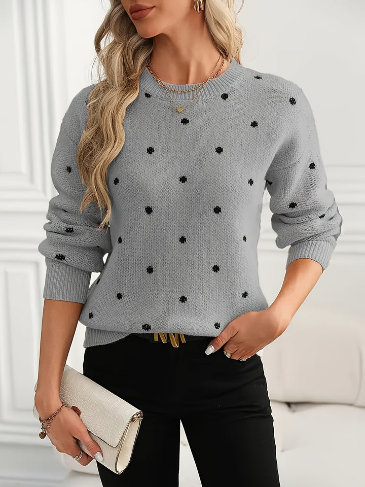 Ulrike | Verspielter Pünktchen-Pullover