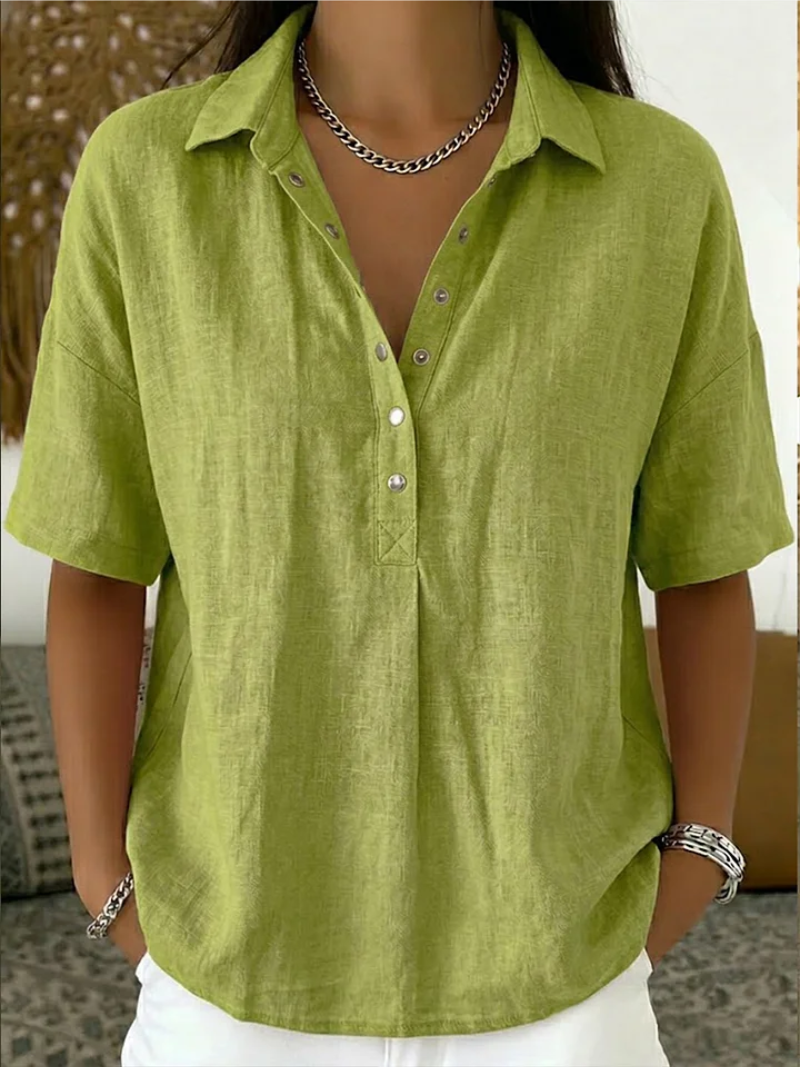 Selma | Legere Kurzarm-Bluse mit Kragen