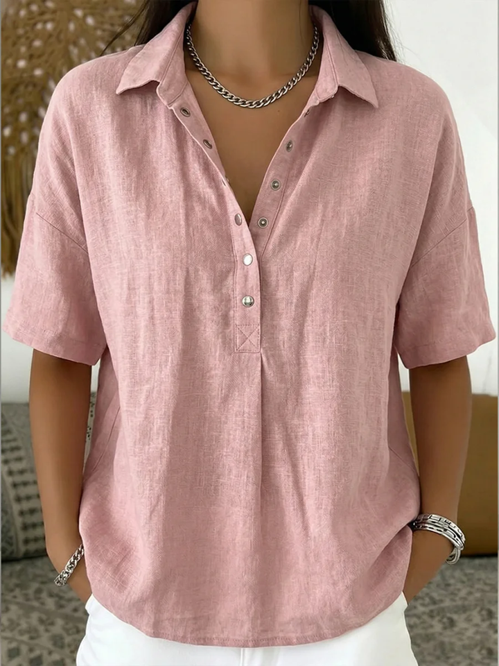 Selma | Legere Kurzarm-Bluse mit Kragen
