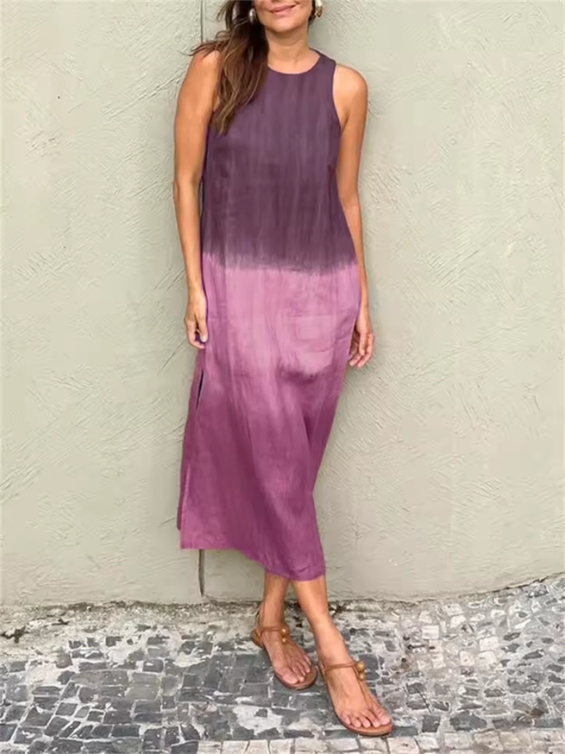 Liselotte | Ärmelloses Sommerkleid mit Rundhalsausschnitt