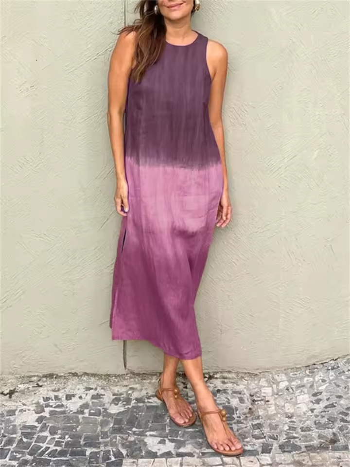 Liselotte | Ärmelloses Sommerkleid mit Rundhalsausschnitt