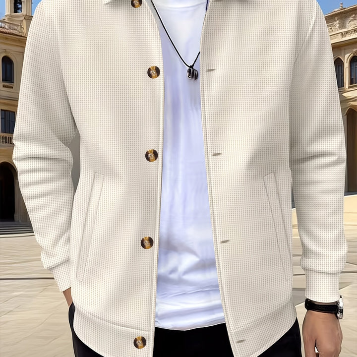 Harald | Strukturierte Hemdjacke mit Knopfleiste