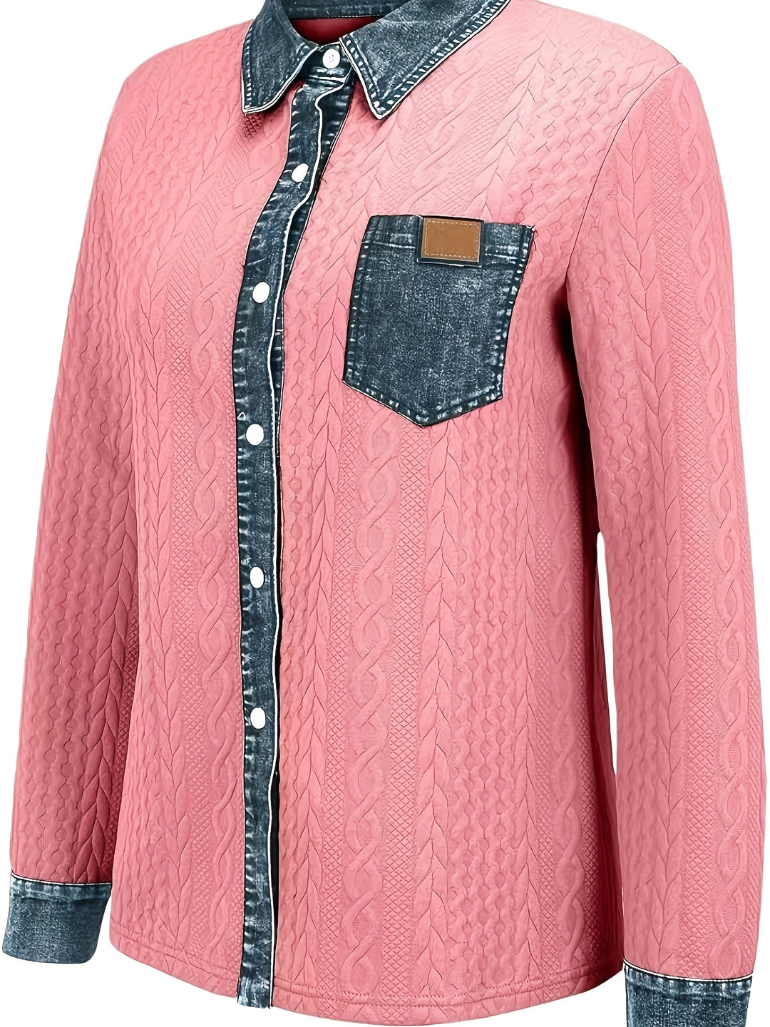 Ruth | Strukturierte Strickjacke mit Kontrastdetails