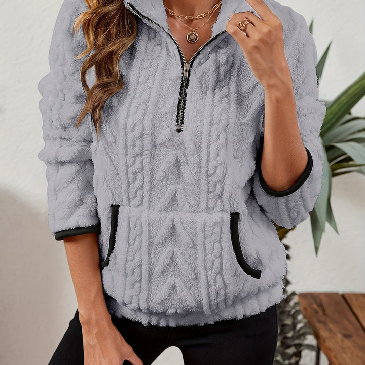 Erika | Kuscheliger Troyer-Pullover mit Stehkragen