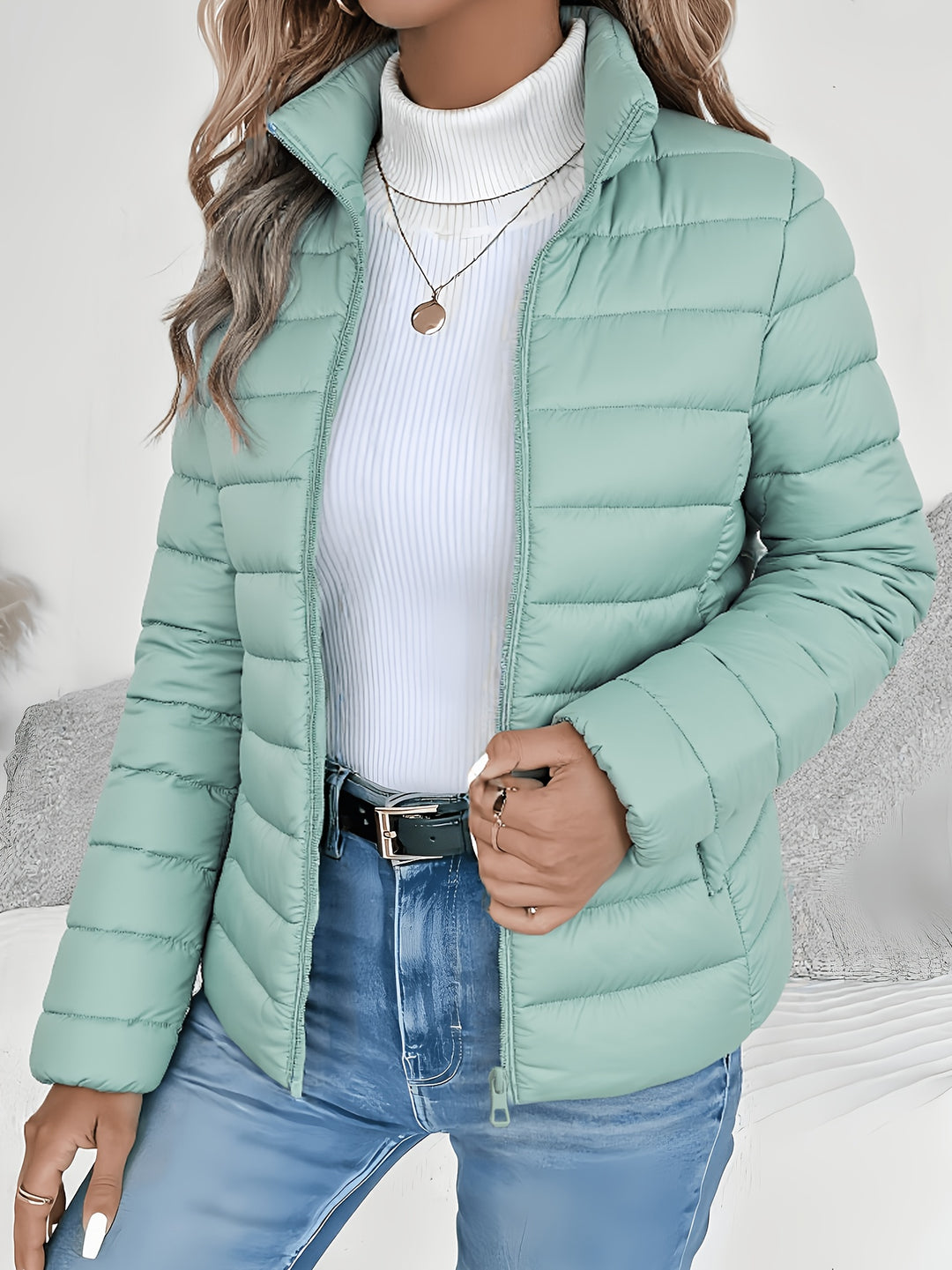 Melanie | Leichte Steppjacke mit Stehkragen