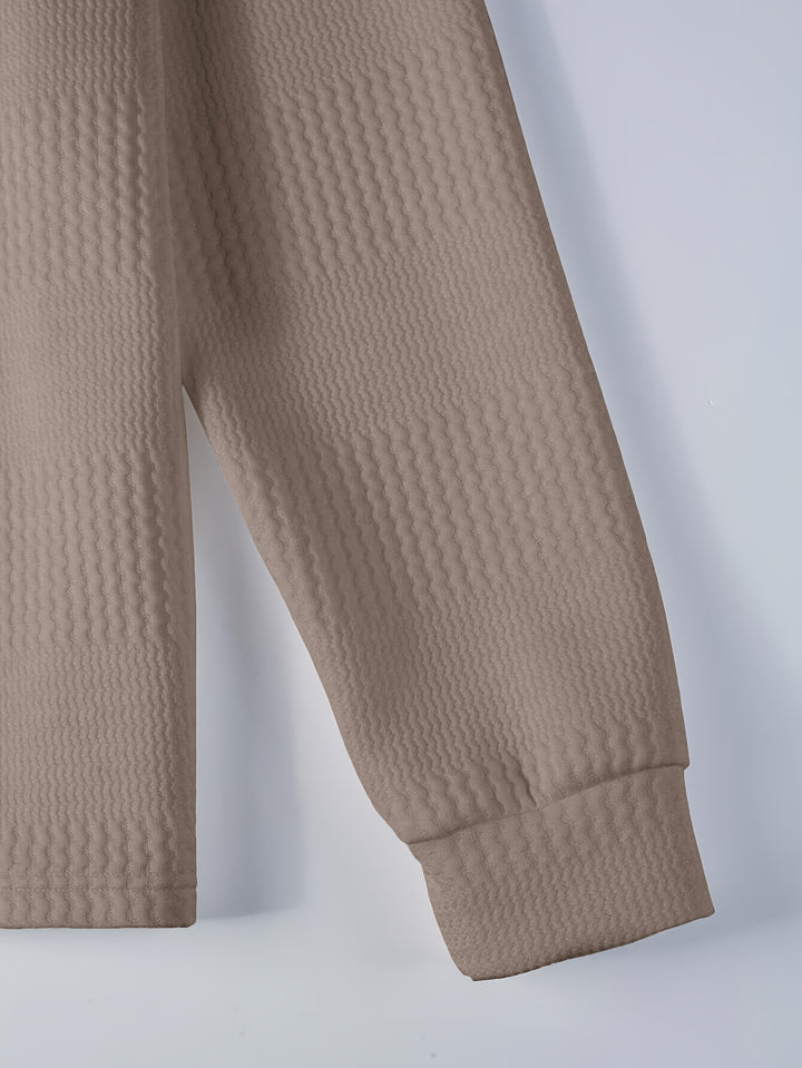 Dietrich | Strukturiertes Langarm-Poloshirt
