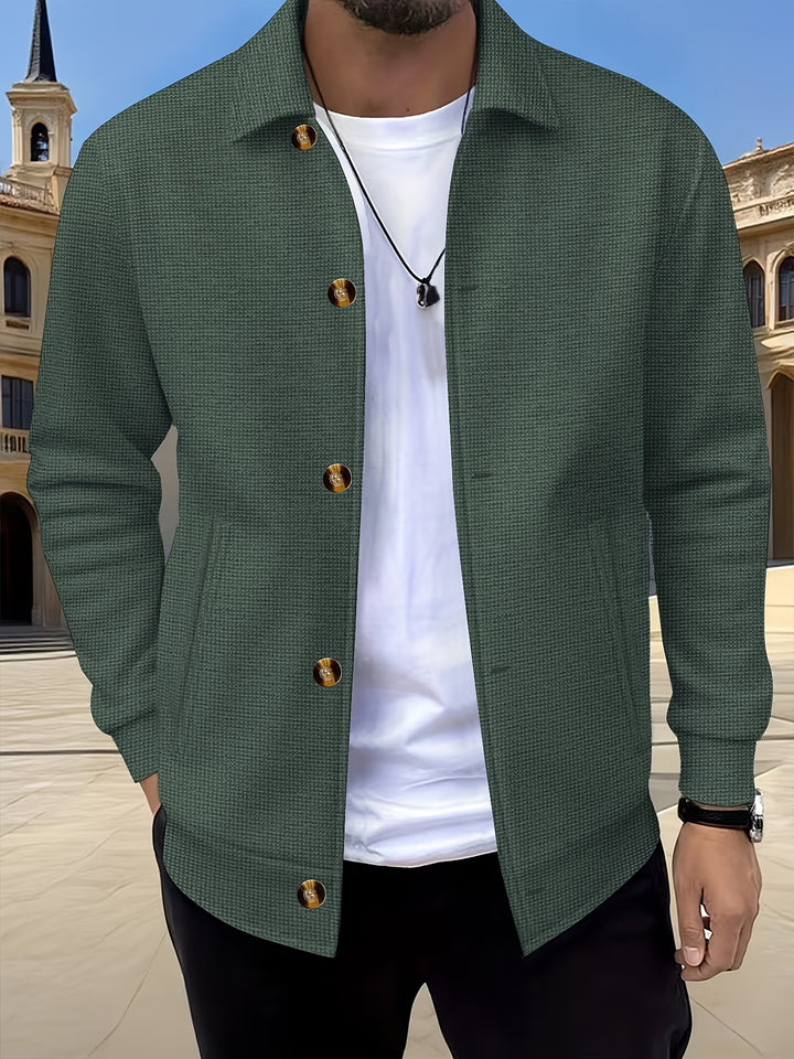 Harald | Strukturierte Hemdjacke mit Knopfleiste