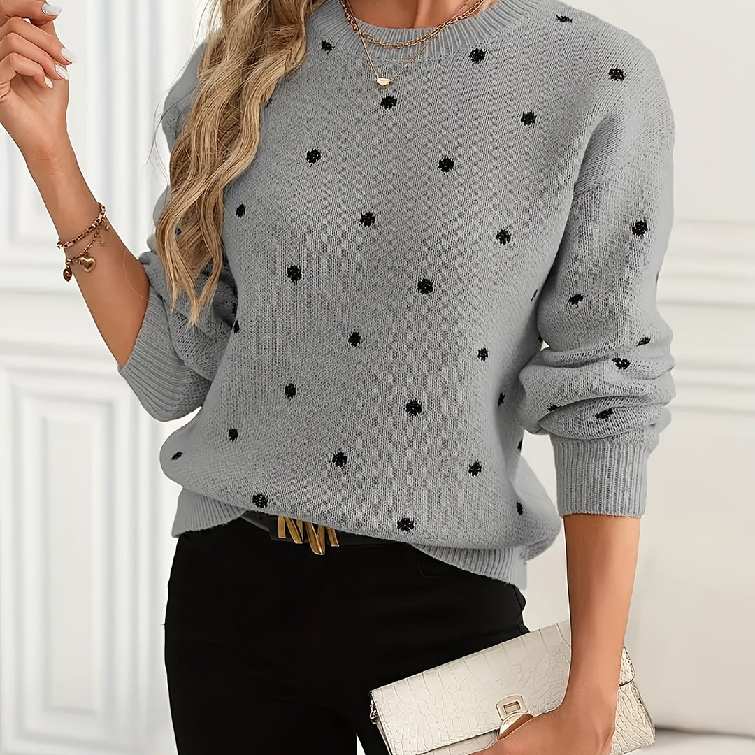 Ulrike | Verspielter Pünktchen-Pullover