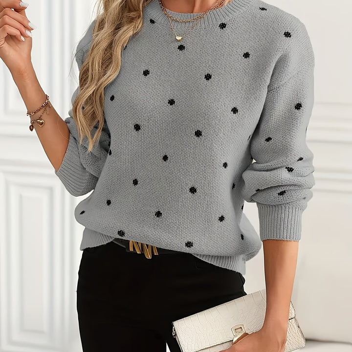 Ulrike | Verspielter Pünktchen-Pullover