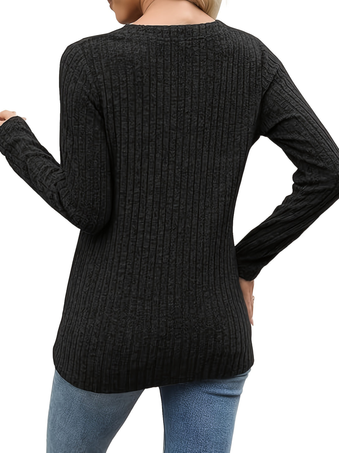 Ute | Feminines Henley-Oberteil mit Knopfleiste