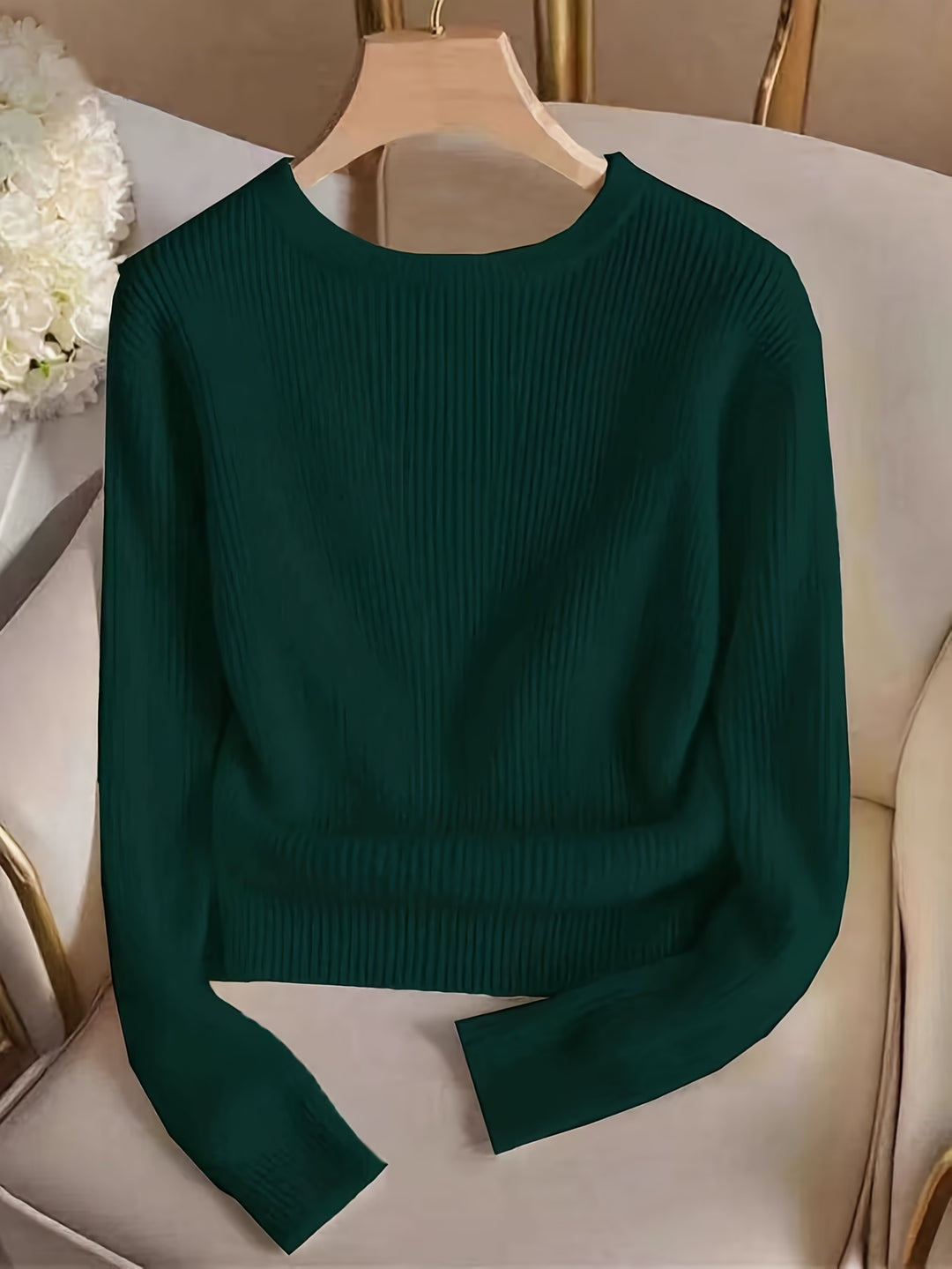 Irmgard | Fein gerippter Strickpullover
