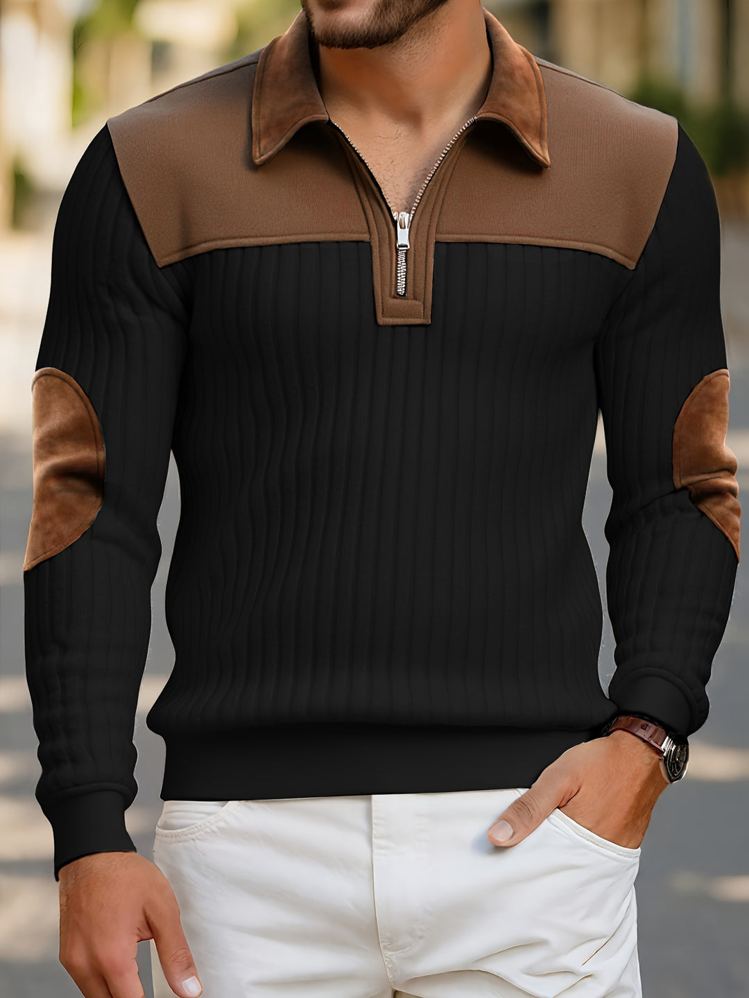 Uwe | Sportlich-eleganter Troyer-Pullover