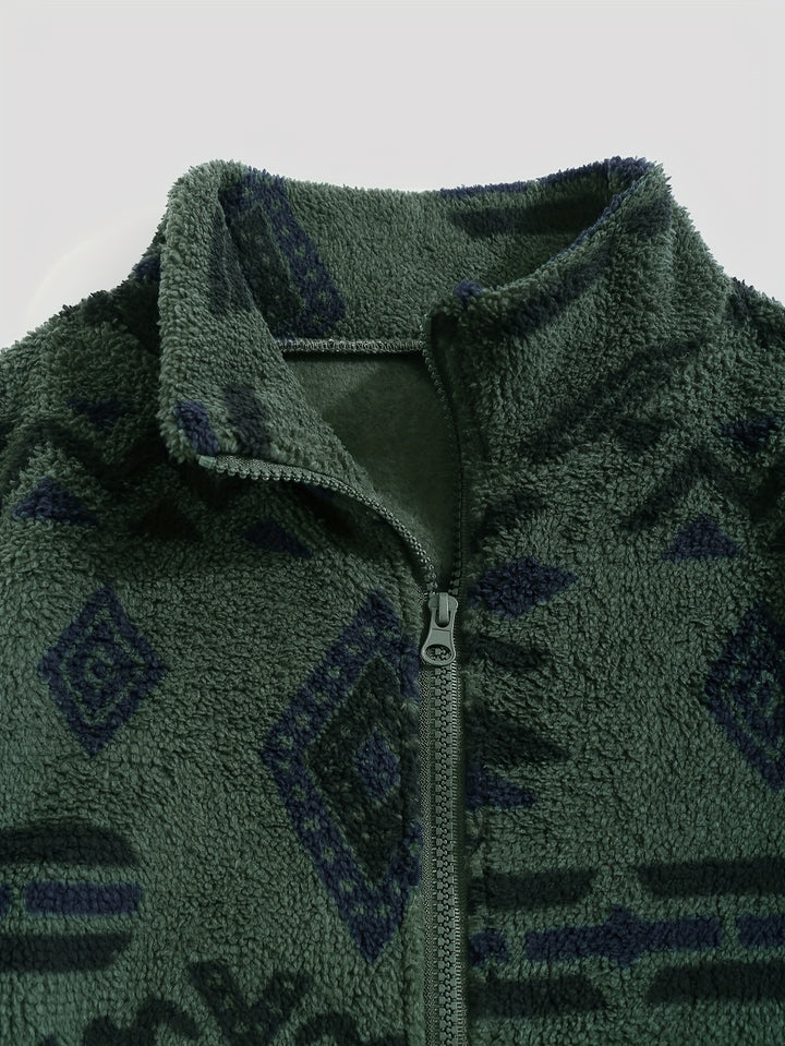 Silvia | Kuschelige Ethno-Jacke mit Muster