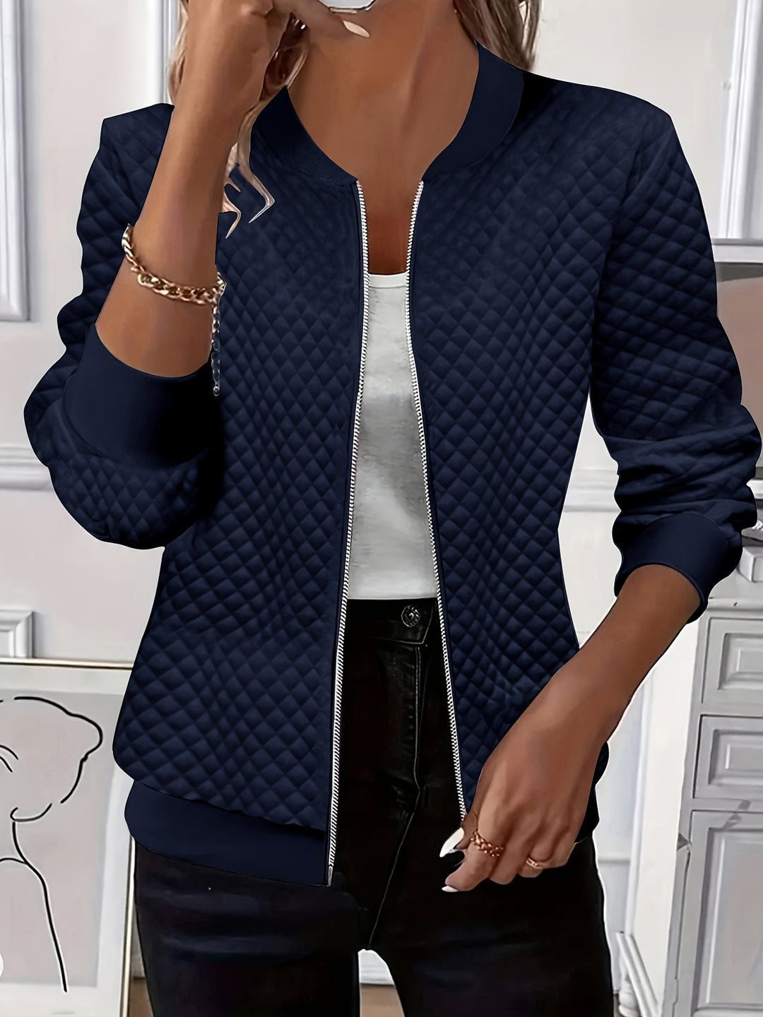 Beatrice | Elegante Steppjacke mit Reißverschluss