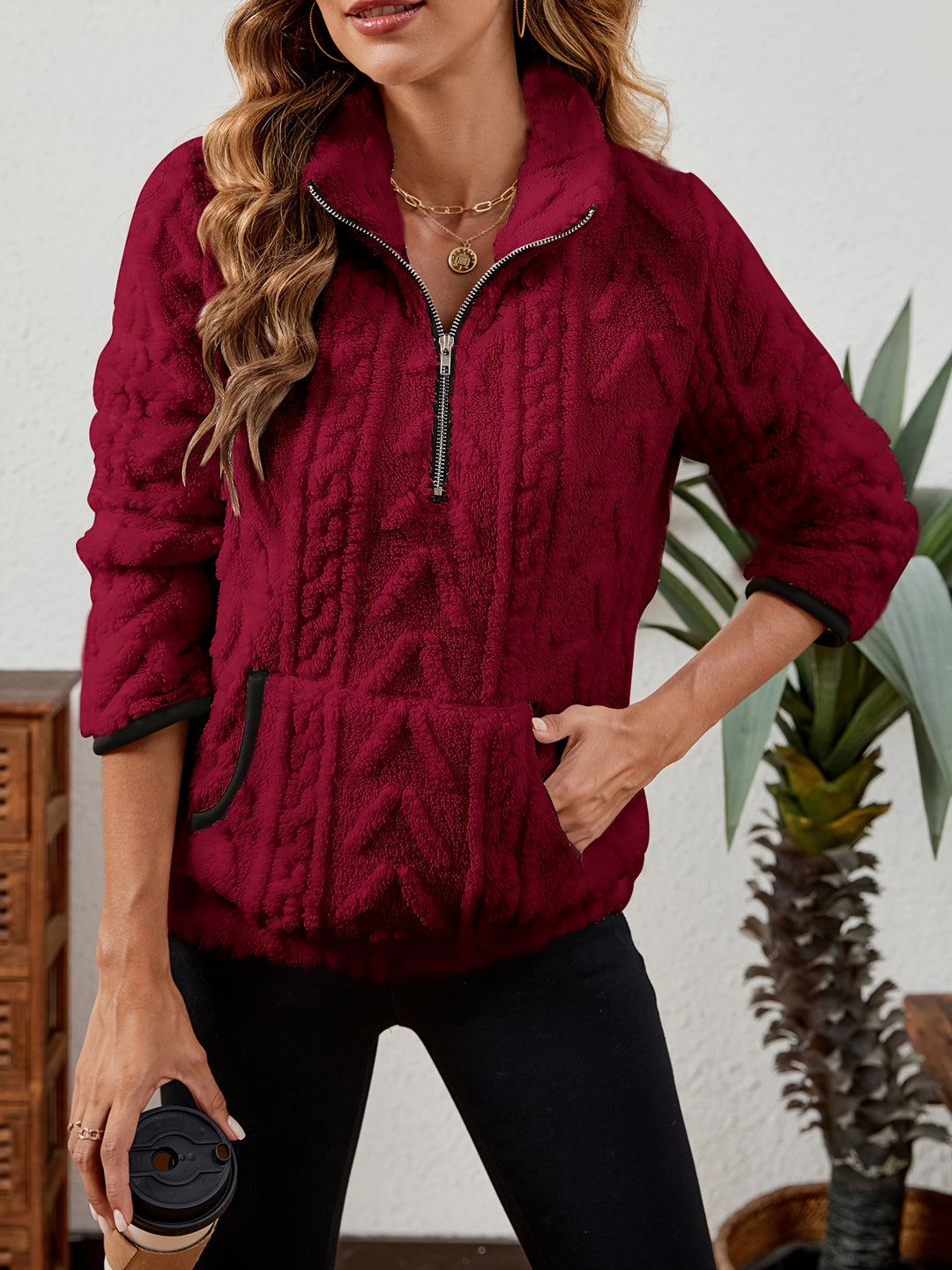 Erika | Kuscheliger Troyer-Pullover mit Stehkragen