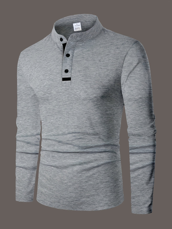 Gerd | Klassisches Langarm-Shirt mit Knopfleiste