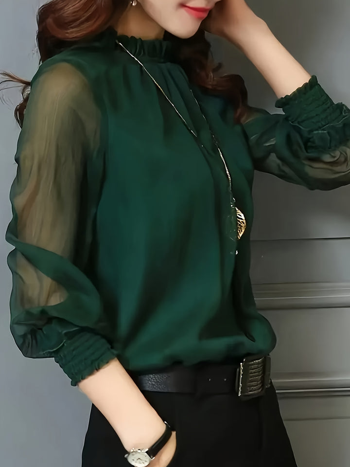 Isolde | Elegante Stehkragen-Bluse