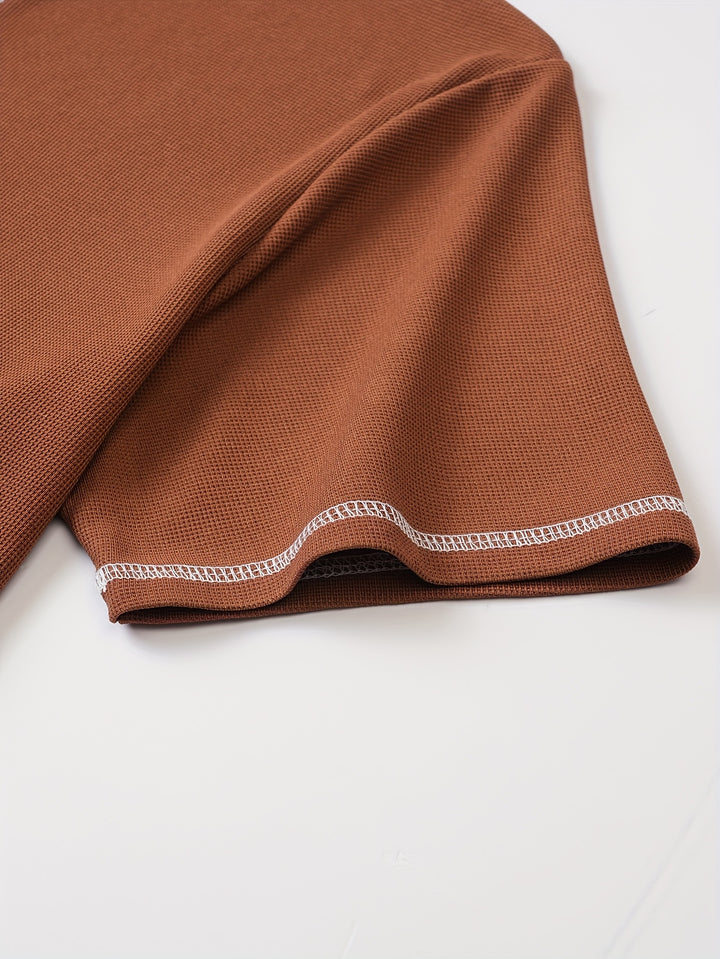 Jörg | Sportliches Kurzarm-Henleyshirt