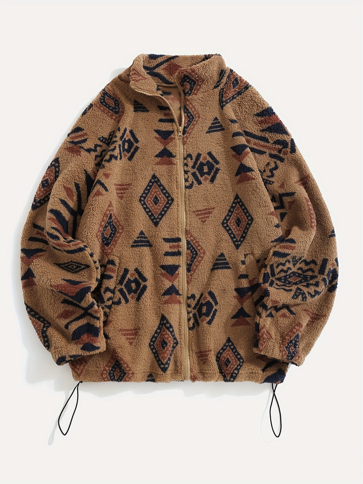 Silvia | Kuschelige Ethno-Jacke mit Muster