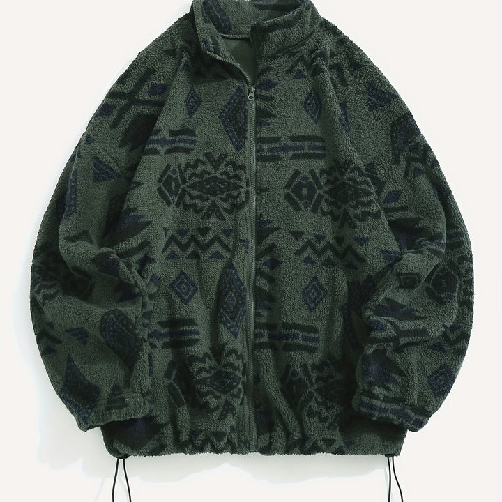 Silvia | Kuschelige Ethno-Jacke mit Muster