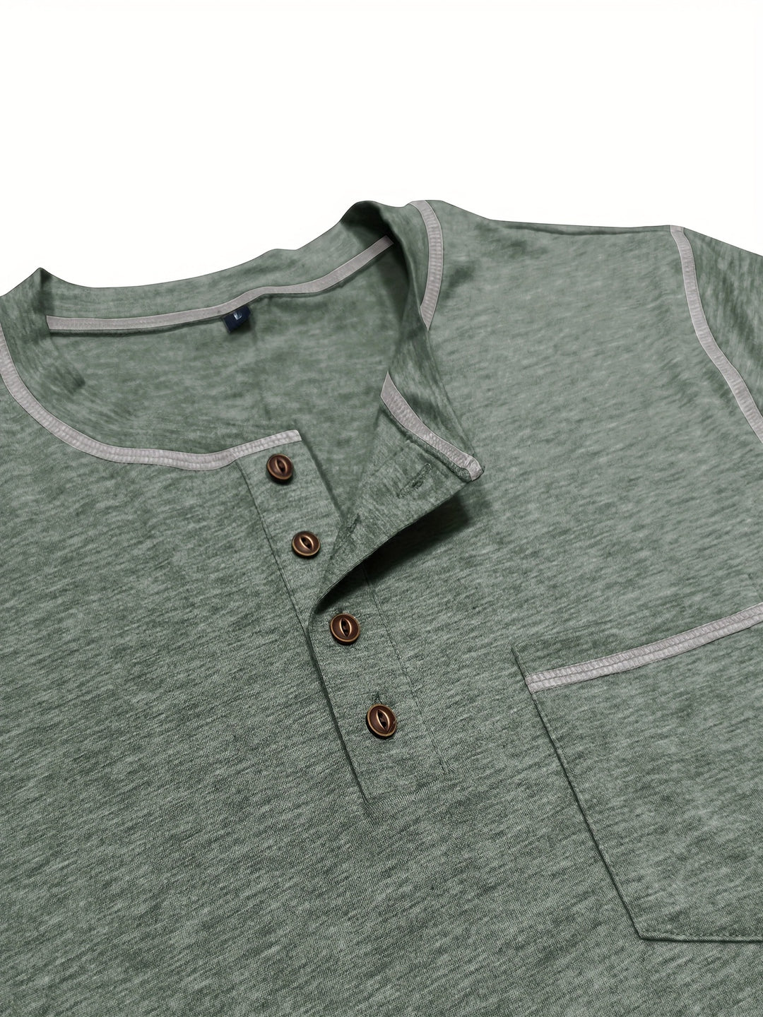 Emmerich | Markantes Henley-Shirt mit Kontrastnähten