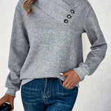 Dagmar | Eleganter Pullover mit Knopfdetail