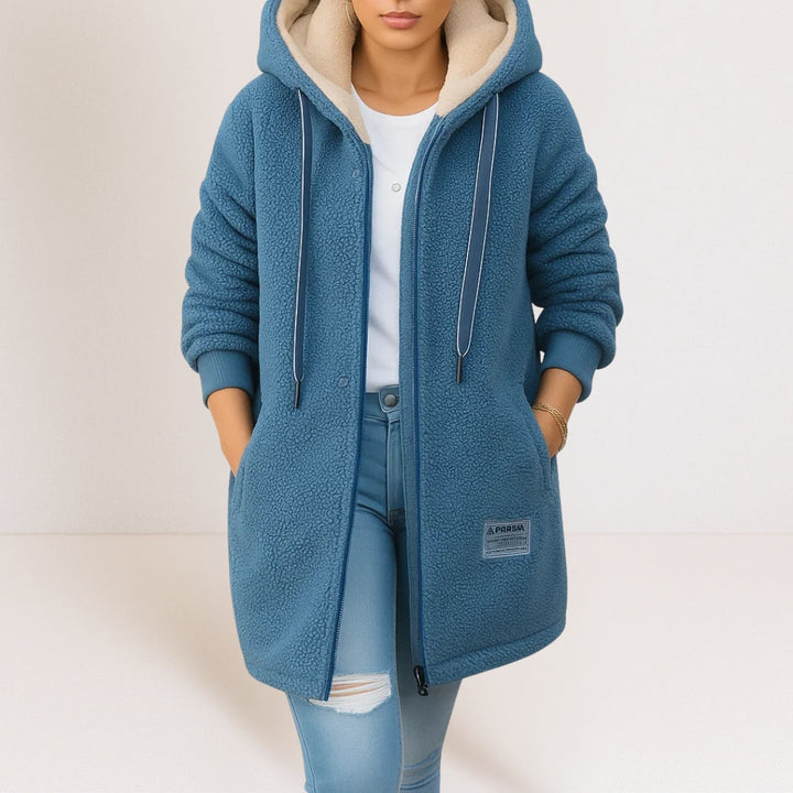 Rebekka | Kuschelige Kapuzenjacke für entspannte Eleganz