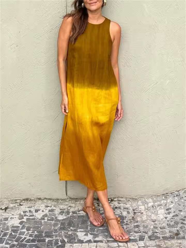 Liselotte | Ärmelloses Sommerkleid mit Rundhalsausschnitt