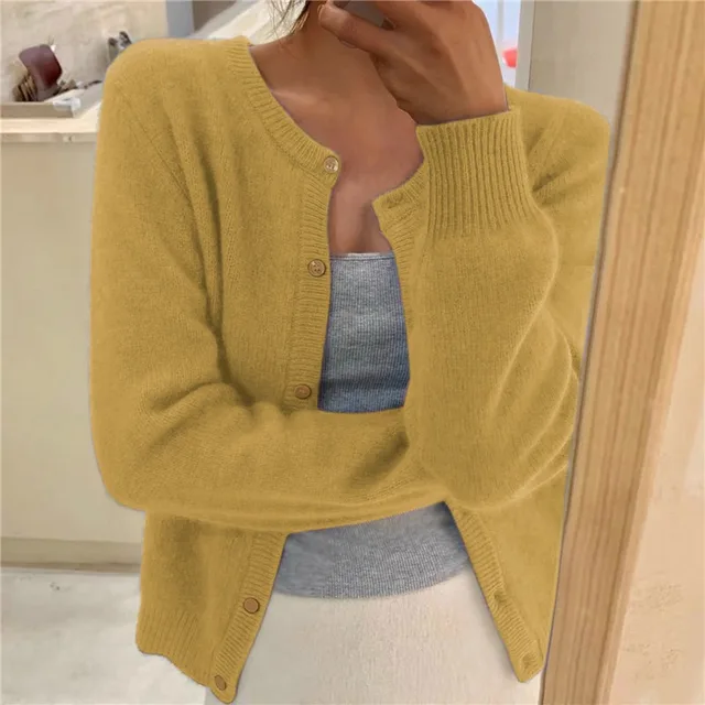 Inken | Feine Strickjacke mit Rundhals