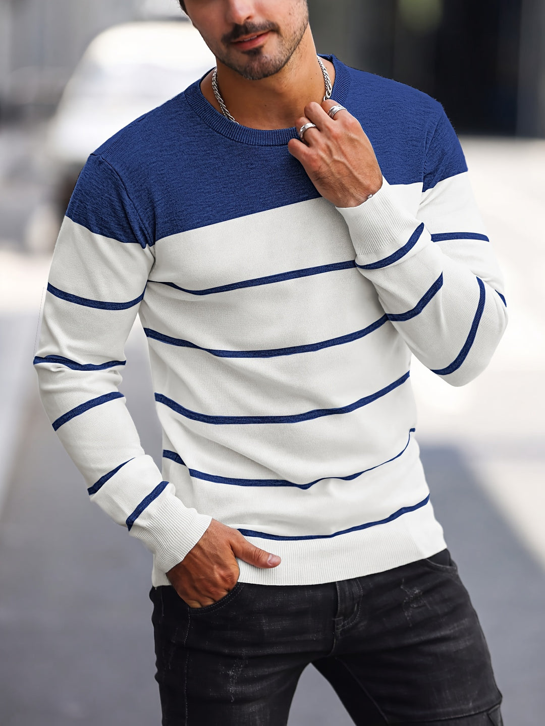Sigmar | Zeitloser Streifen-Pullover