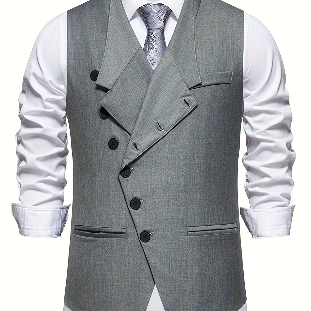 Wendelin | Elegante Anzugweste mit asymmetrischer Knopfleiste