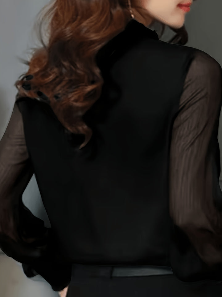 Isolde | Elegante Stehkragen-Bluse
