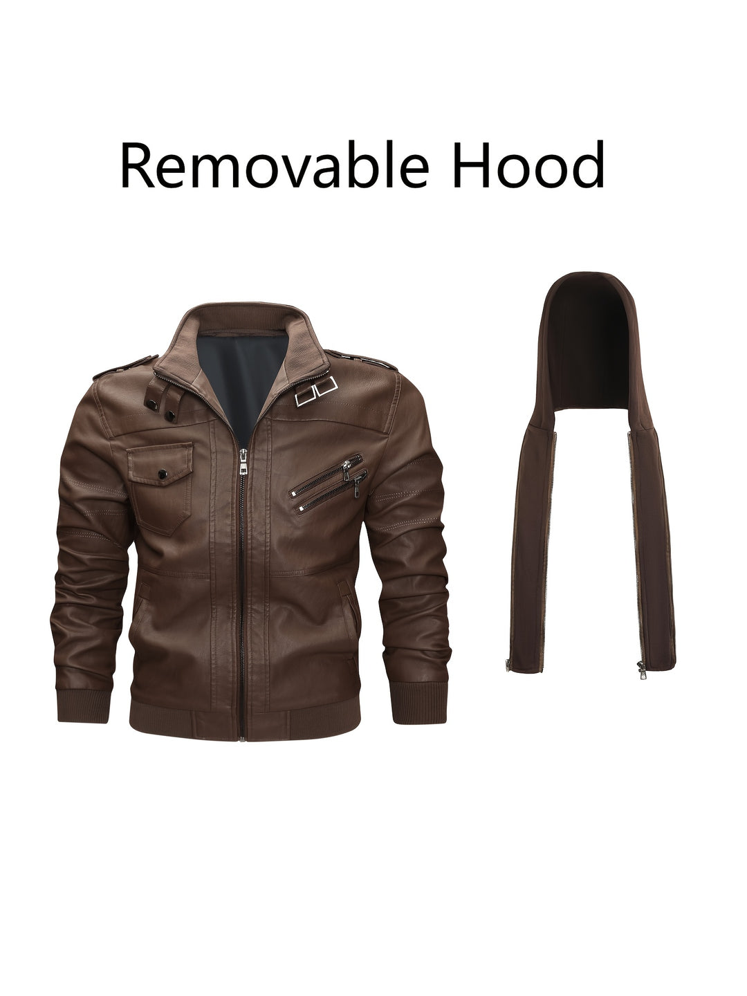 Volkmar | Sportlich-elegante Bikerjacke mit Kapuze