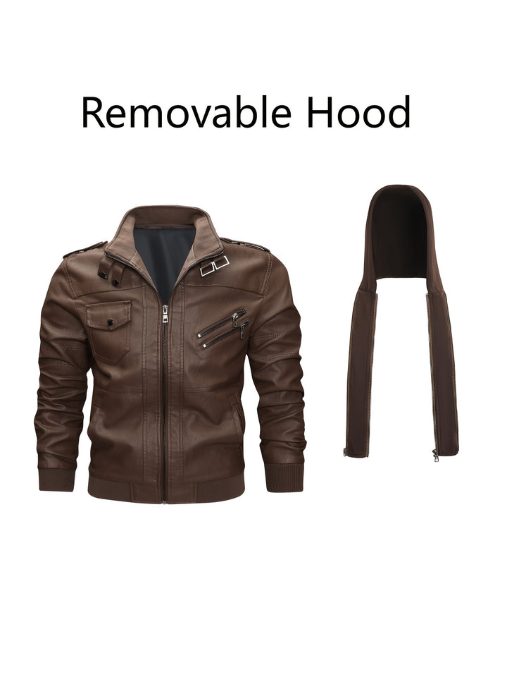 Volkmar | Sportlich-elegante Bikerjacke mit Kapuze
