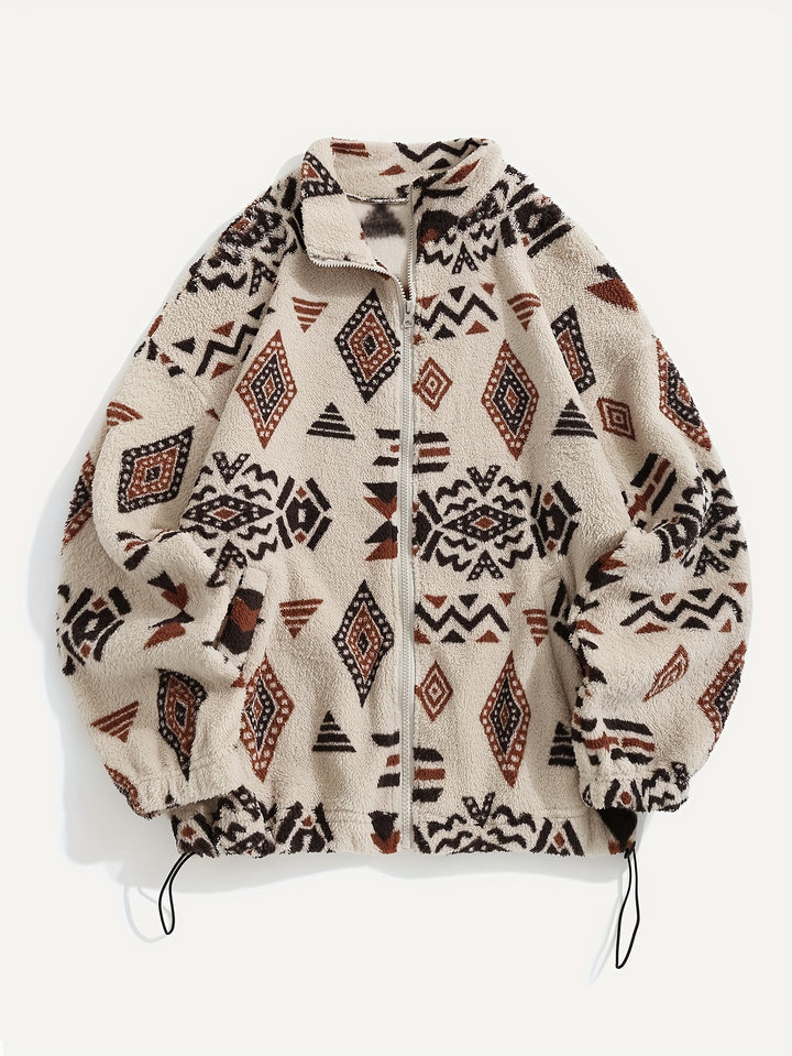 Silvia | Kuschelige Ethno-Jacke mit Muster